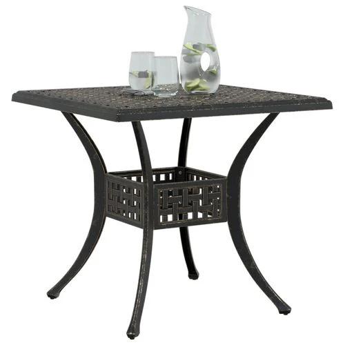 vidaXL Garden Table Bronze 80x80x75 cm Cast Aluminium -