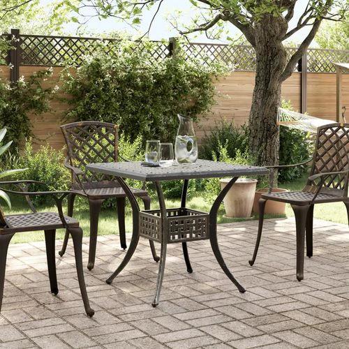 vidaXL Garden Table Bronze 80x80x75 cm Cast Aluminium by vidaXL