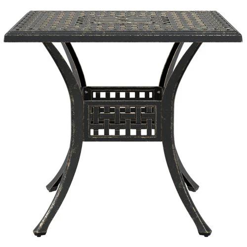 vidaXL Garden Table Bronze 80x80x75 cm Cast Aluminium -