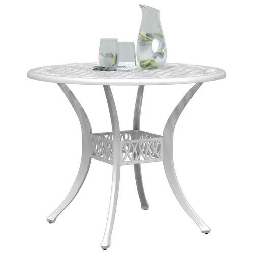 vidaXL Garden Table Bronze Ø90x75 cm Cast Aluminium -