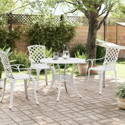 vidaXL Garden Table Bronze Ø90x75 cm Cast Aluminium -