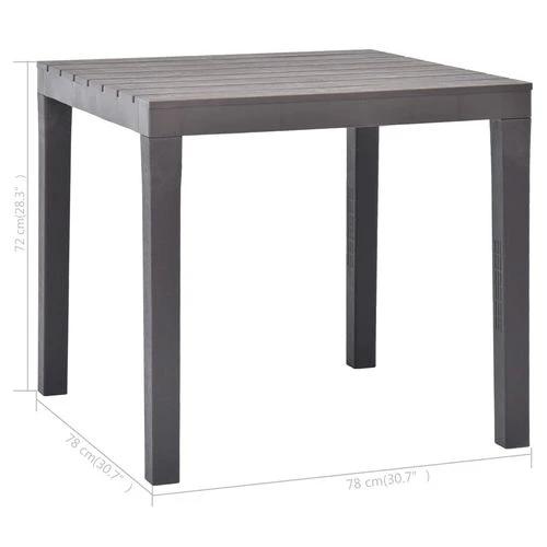 vidaXL Garden Table White 78x78x72 cm Plastic by vidaXL