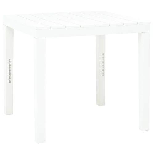 vidaXL vidaXL Garden Table White 78x78x72 cm Plastic -