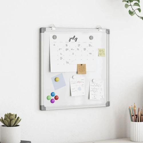 vidaXL Magnetic Whiteboard 40x30x1.7 cm Aluminium Frame Magnetic Surface For Home And Office - Whiteboard