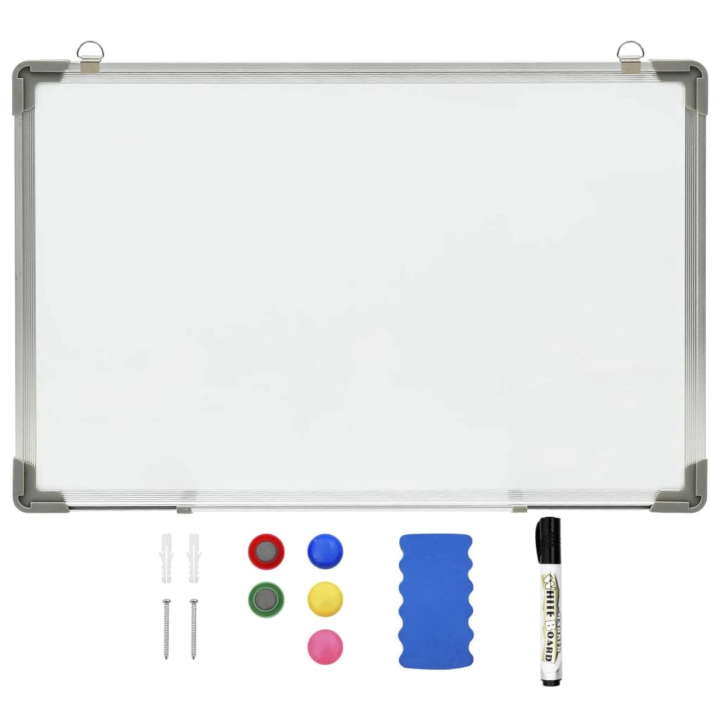 vidaXL Magnetic Whiteboard 110x60 cm Steel Lacquer Coated Surface For Home Office And Classroom by vidaXL