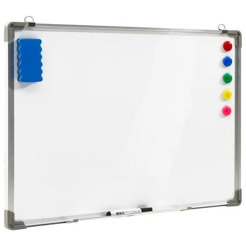 vidaXL Magnetic Whiteboard 110x60 cm Steel Lacquer Coated Surface For Home Office And Classroom by vidaXL
