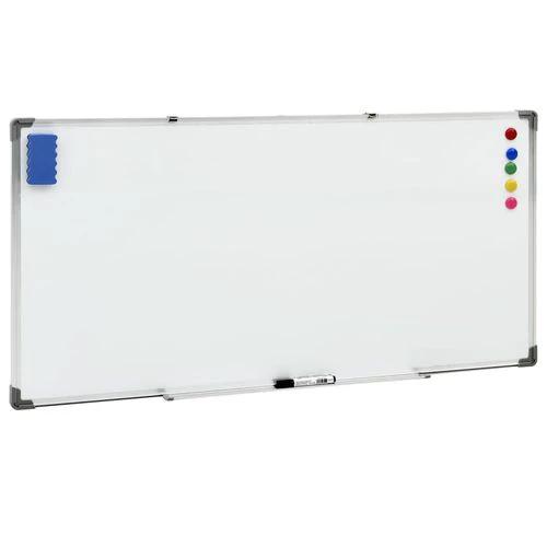 vidaXL Magnetic Whiteboard 110x60 cm Steel Lacquer Coated Surface For Home Office And Classroom by vidaXL