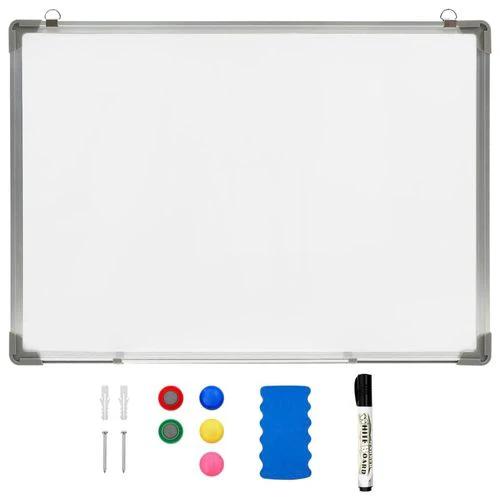 vidaXL Magnetic Whiteboard 110x60 cm Steel Lacquer Coated Surface For Home Office And Classroom by vidaXL