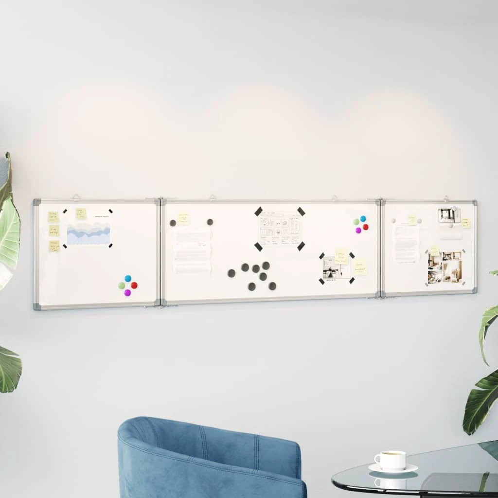 vidaXL Whiteboard 160x40x1.7cm Magnetic Office - Whiteboard
