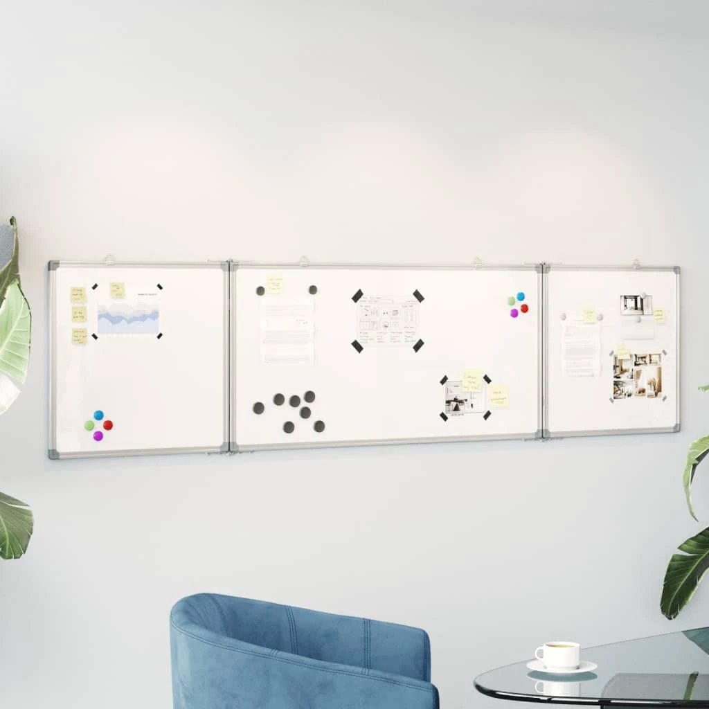 VidaXL Whiteboard 160x40x1.7cm Magnetic Office by vidaXL