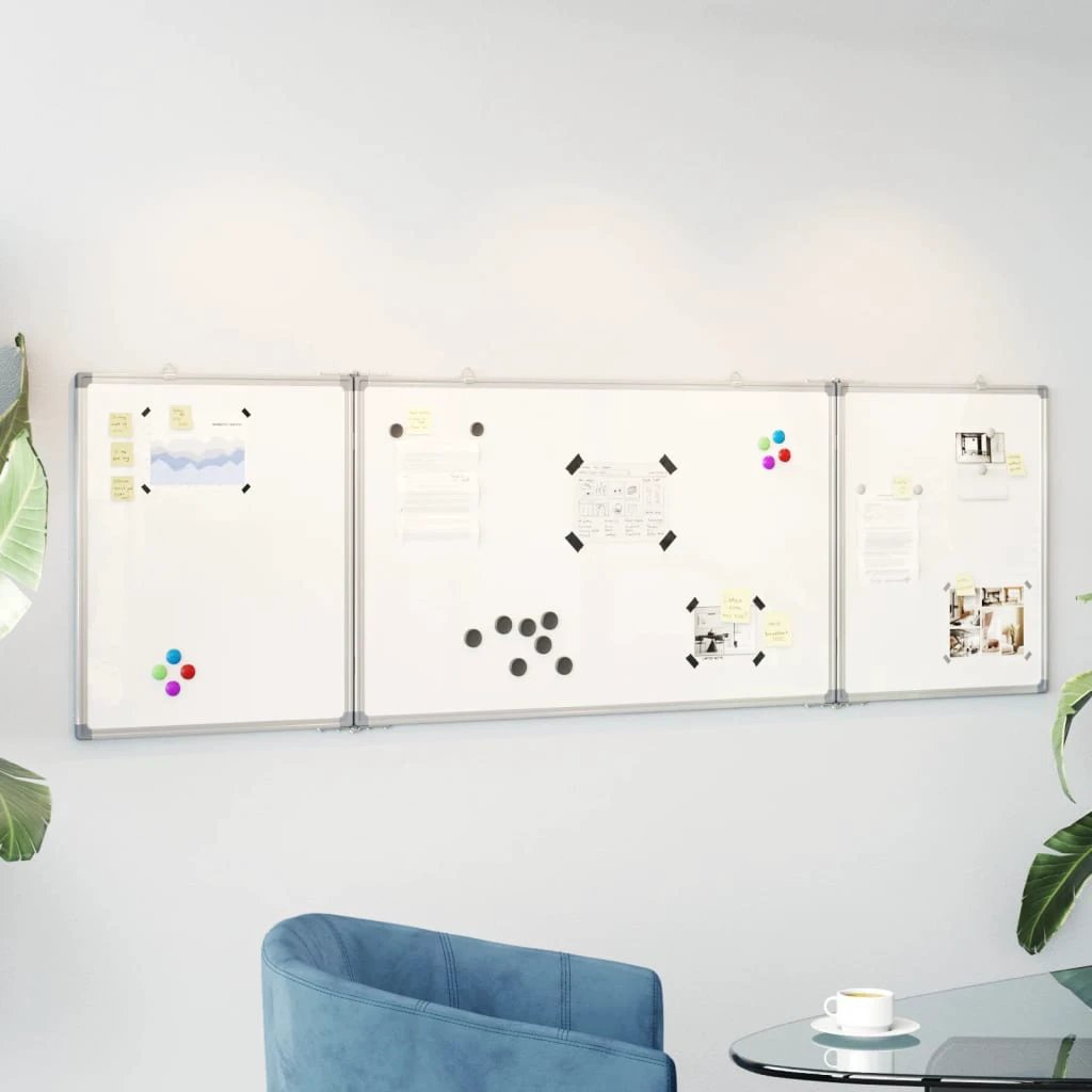 VidaXL Whiteboard 160x40x1.7cm Magnetic Office by vidaXL