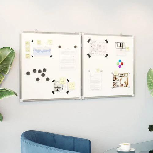 vidaXL Whiteboard 80x80x1.7 cm Magnetic For Home by vidaXL