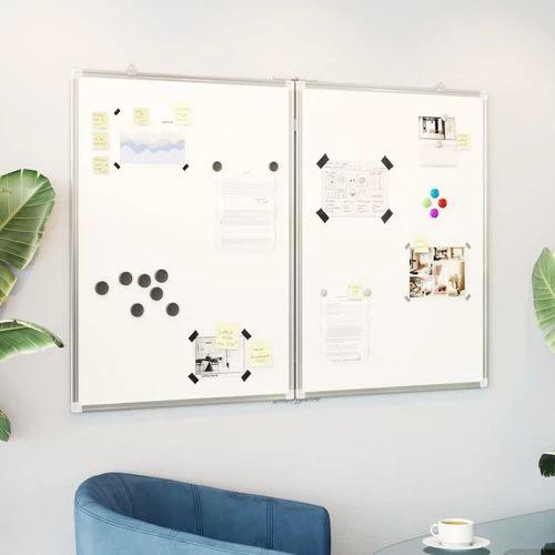 vidaXL Whiteboard 80x80x1.7 cm Magnetic For Home - Whiteboard