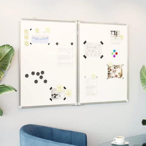 vidaXL Whiteboard 80x80x1.7 cm Magnetic For Home by vidaXL