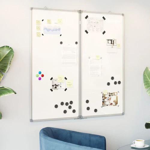 vidaXL Whiteboard 80x80x1.7 cm Magnetic For Home - Whiteboard