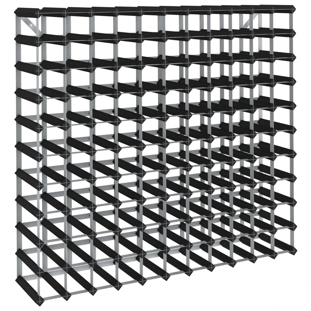 vidaXL Wine Rack for 12 Bottles Black Solid Pine Wood - Wine Rack