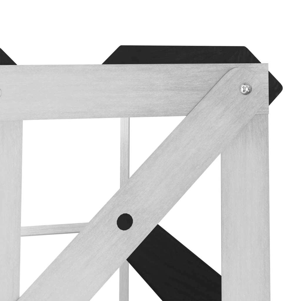 vidaXL Wine Rack for 12 Bottles Black Solid Pine Wood by vidaXL
