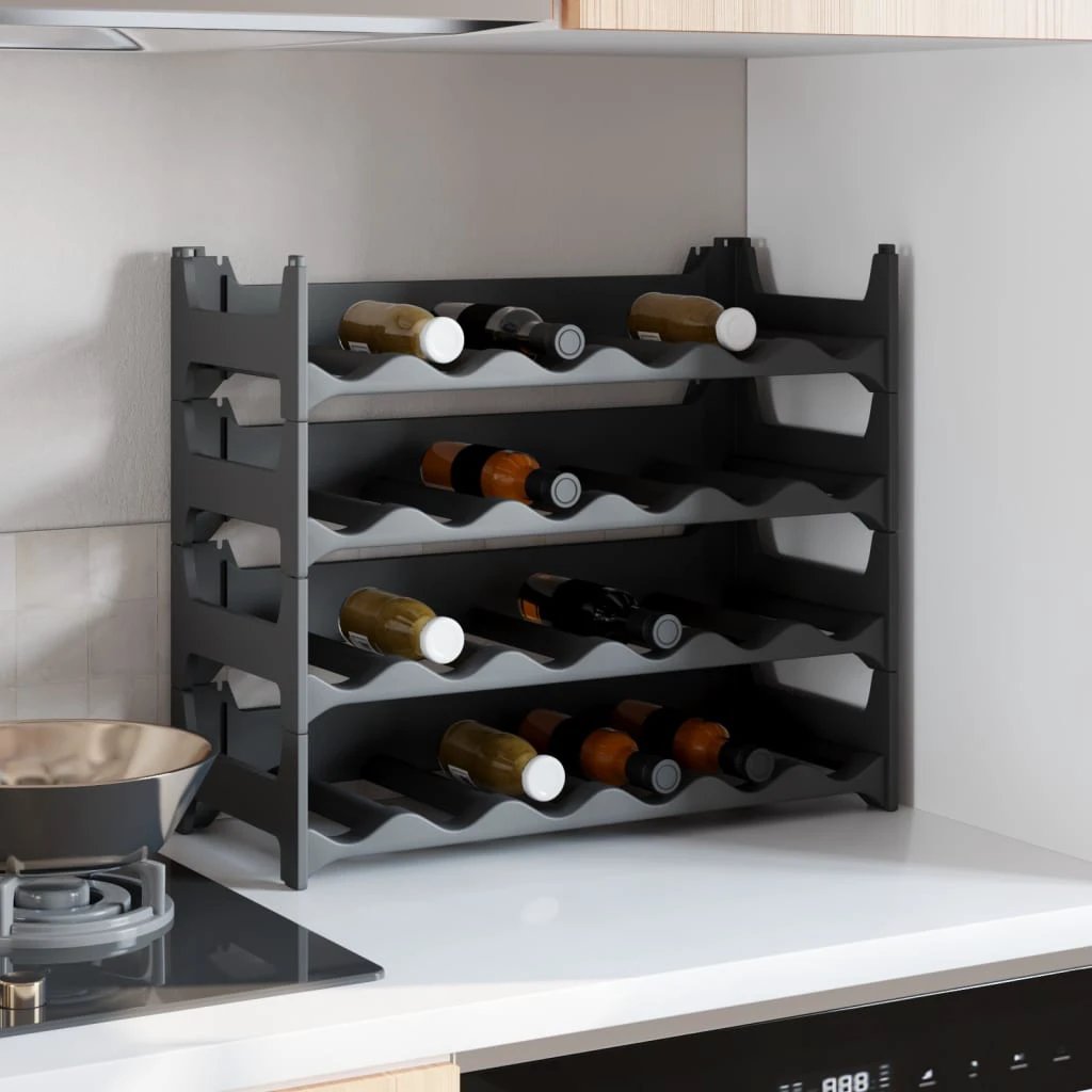 vidaXL Wine Rack for 36 Bottles PP Stackable by vidaXL