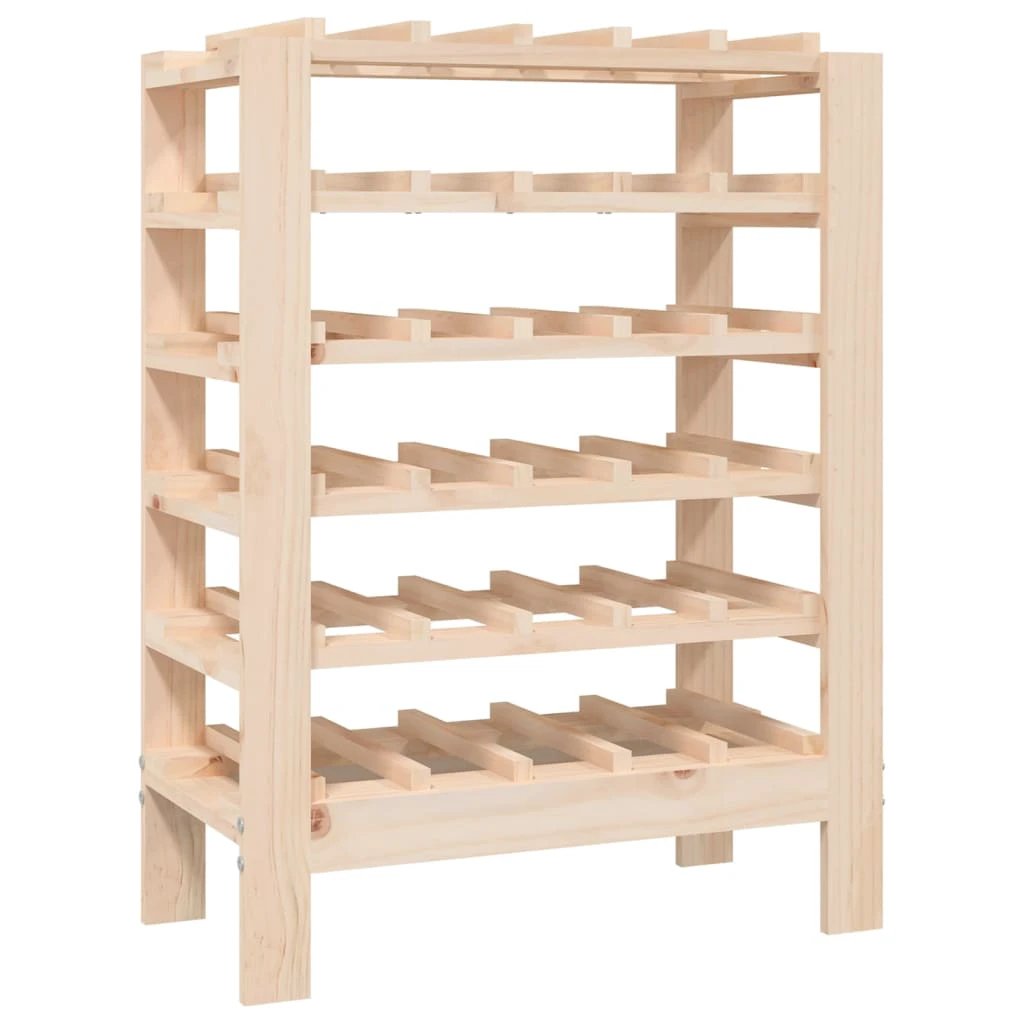 vidaXL Wine Rack 109.5x30x107.5 cm Solid Wood Pine - Wine Rack