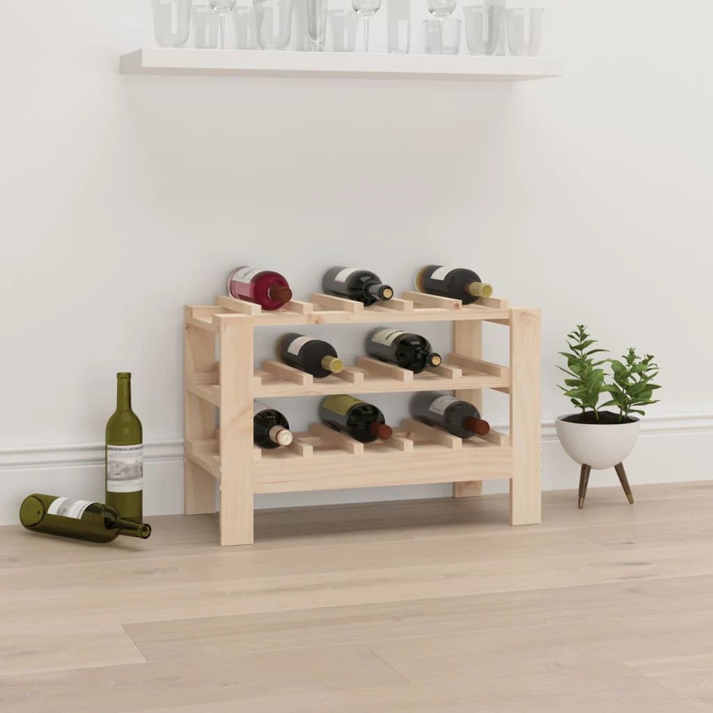 vidaXL Wine Rack 109.5x30x107.5 cm Solid Wood Pine by vidaXL