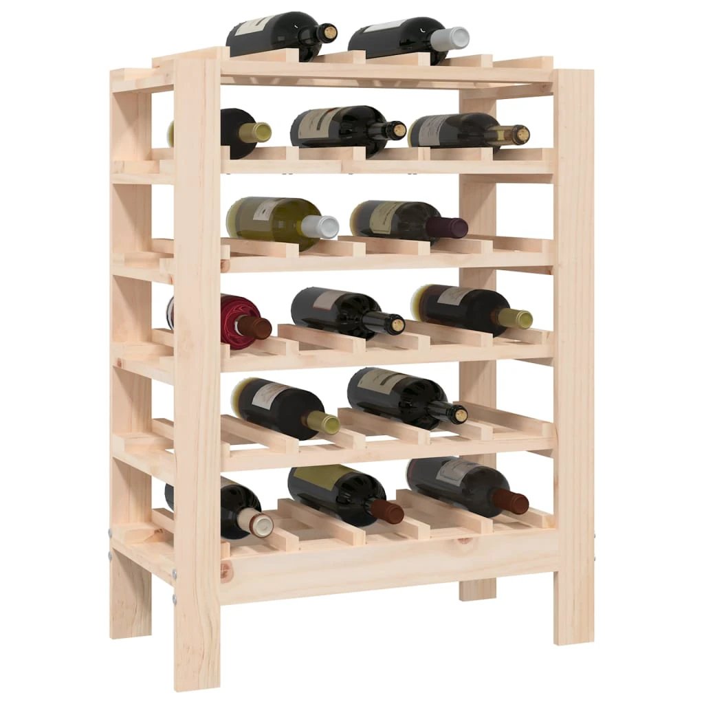 vidaXL Wine Rack 109.5x30x107.5 cm Solid Wood Pine - Wine Rack