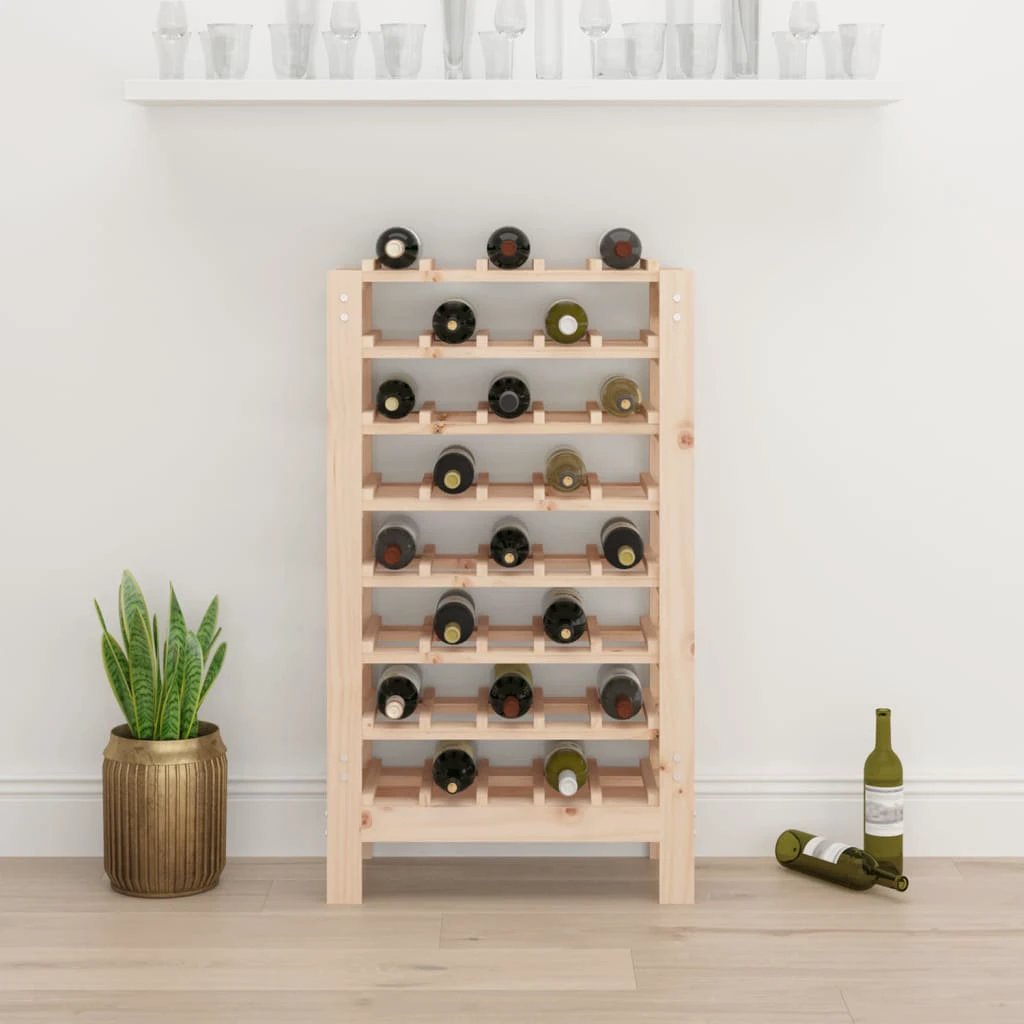 vidaXL Wine Rack 109.5x30x107.5 cm Solid Wood Pine by vidaXL