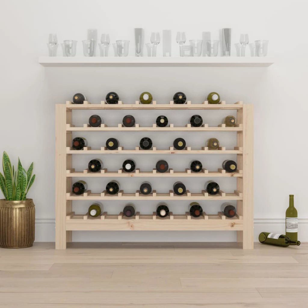vidaXL Wine Rack 109.5x30x107.5 cm Solid Wood Pine - Wine Rack