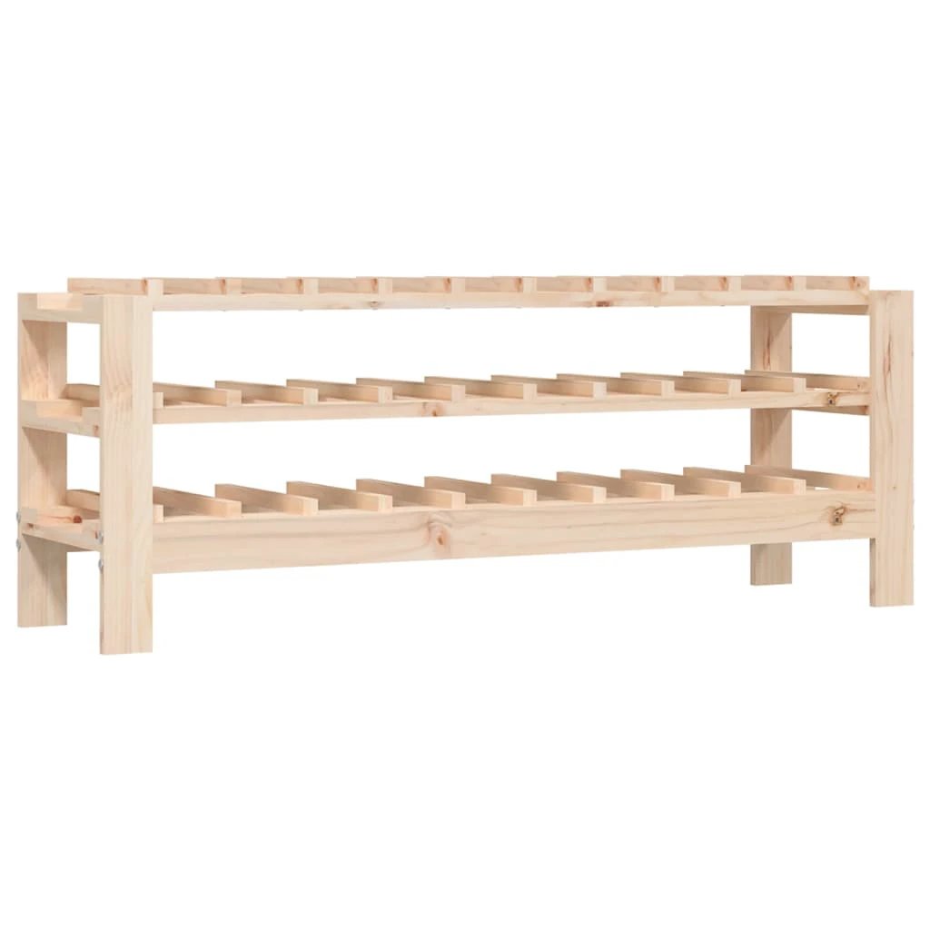 vidaXL Wine Rack 109.5x30x107.5 cm Solid Wood Pine - Wine Rack