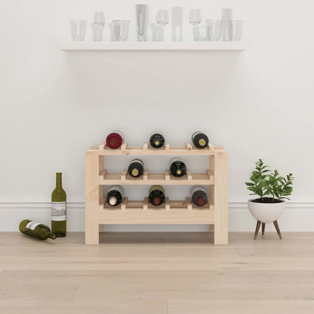 vidaXL Wine Rack 109.5x30x107.5 cm Solid Wood Pine by vidaXL
