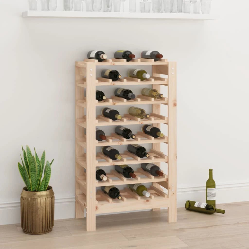 vidaXL Wine Rack 109.5x30x107.5 cm Solid Wood Pine by vidaXL