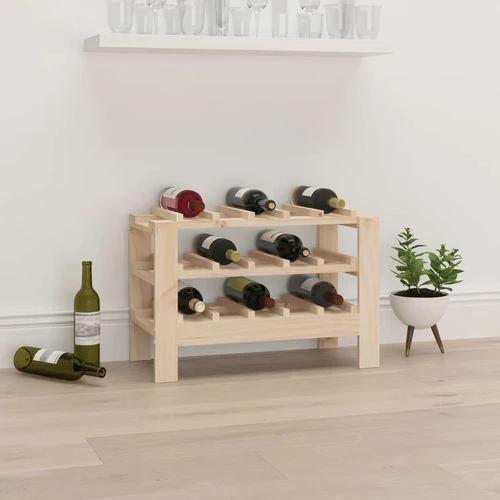 vidaXL Wine Rack 109.5x30x107.5 cm Solid Wood Pine - Wine Rack