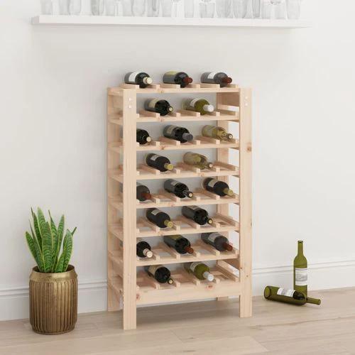 vidaXL Wine Rack 109.5x30x107.5 cm Solid Wood Pine - Wine Rack