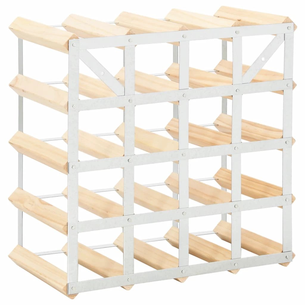 vidaXL Wine Rack for 12 Bottles Brown Solid Wood Pine - Wine Rack