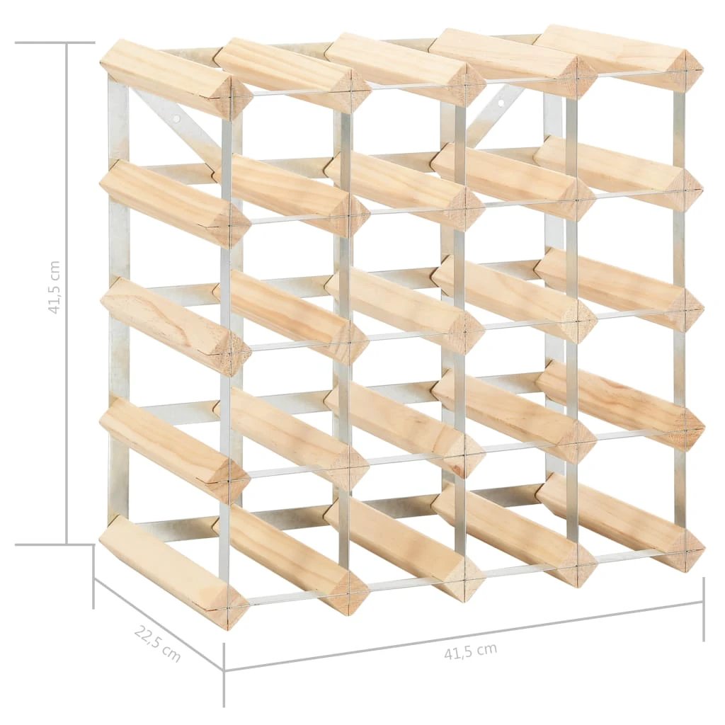 vidaXL Wine Rack for 12 Bottles Brown Solid Wood Pine - Wine Rack