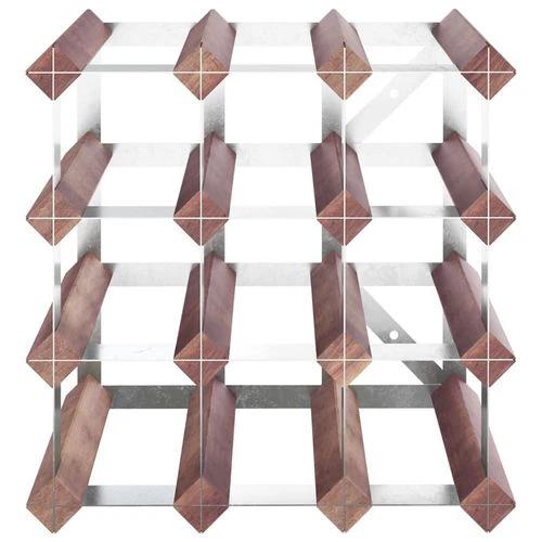 vidaXL Wine Rack for 12 Bottles Brown Solid Wood Pine by vidaXL