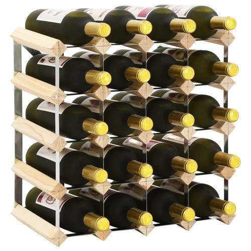 vidaXL Wine Rack for 12 Bottles Brown Solid Wood Pine by vidaXL