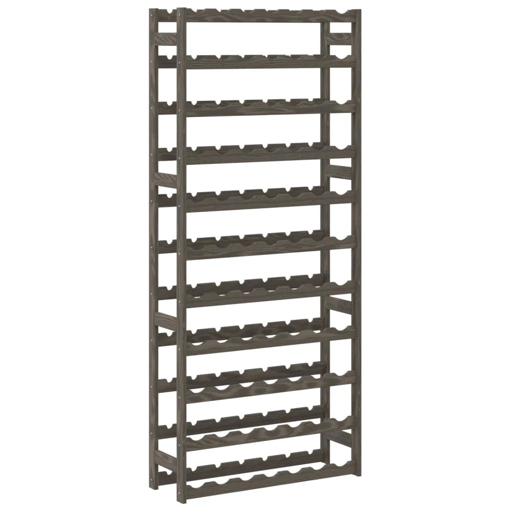 vidaXL vidaXL Wine Rack for 12 Bottles Grey Solid Wood Pine - Wine Rack