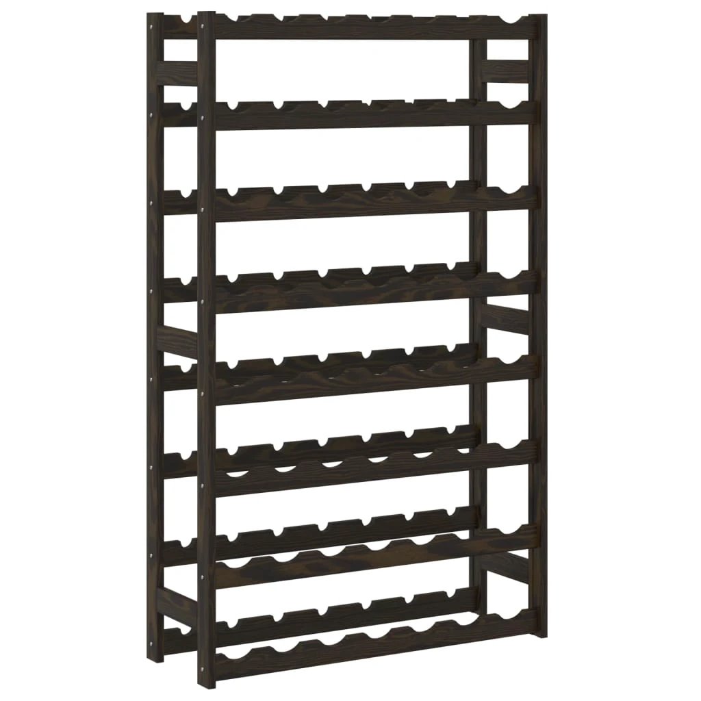 vidaXL Wine Rack for 12 Bottles Grey Solid Wood Pine by vidaXL