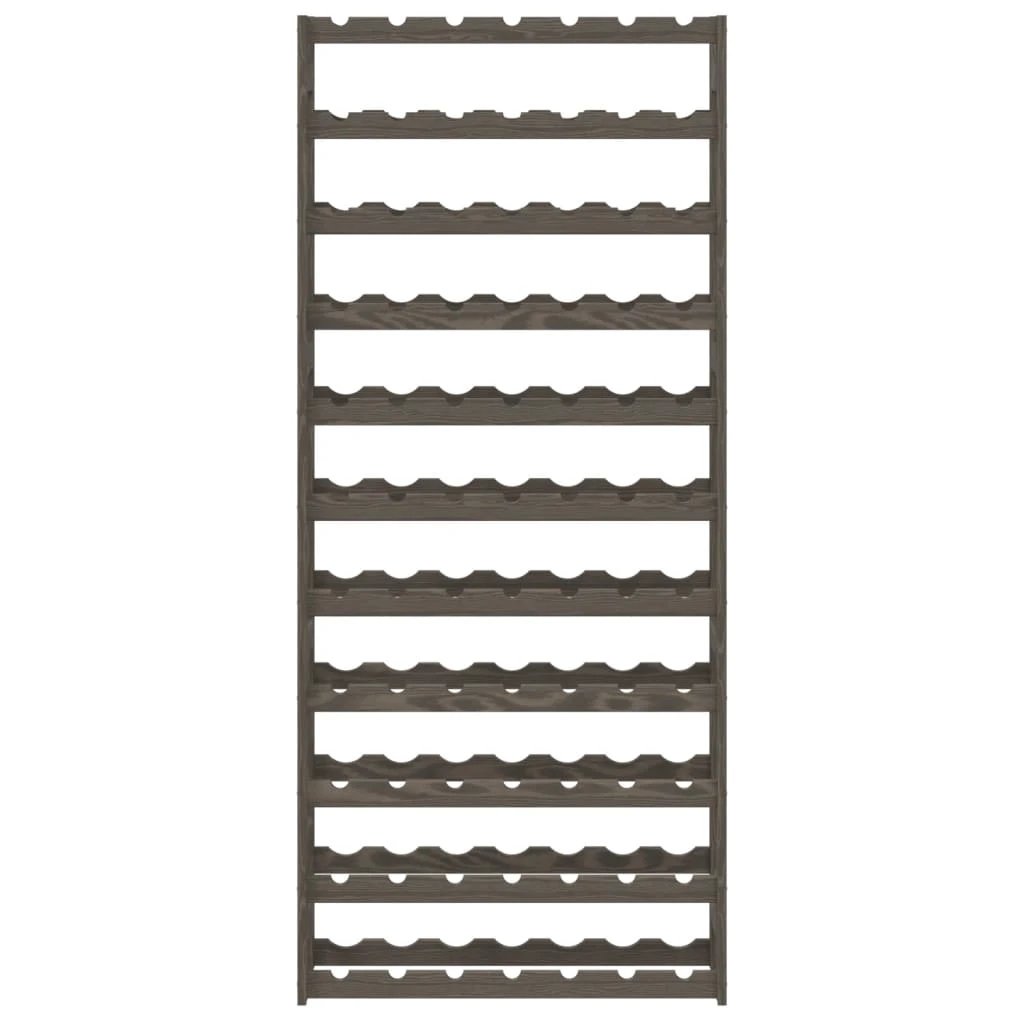 vidaXL vidaXL Wine Rack for 12 Bottles Grey Solid Wood Pine - Wine Rack