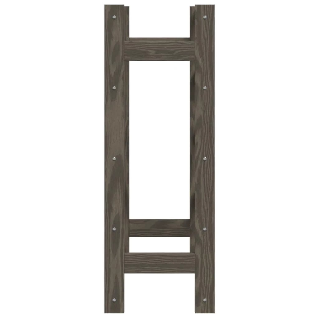 vidaXL Wine Rack for 12 Bottles Grey Solid Wood Pine by vidaXL