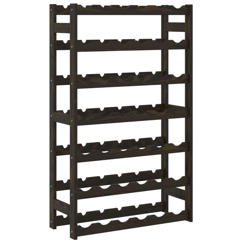 vidaXL vidaXL Wine Rack for 12 Bottles Grey Solid Wood Pine - Wine Rack