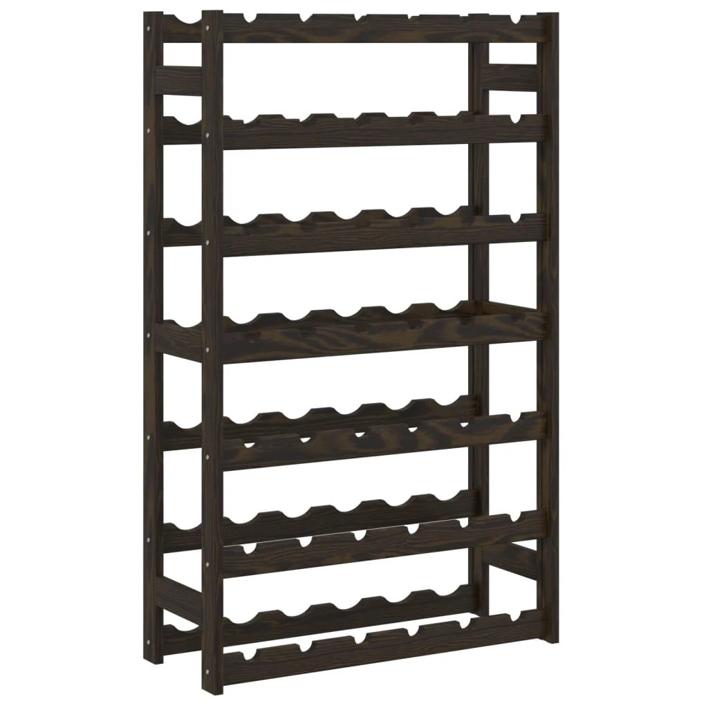 vidaXL vidaXL Wine Rack for 12 Bottles Grey Solid Wood Pine - Wine Rack