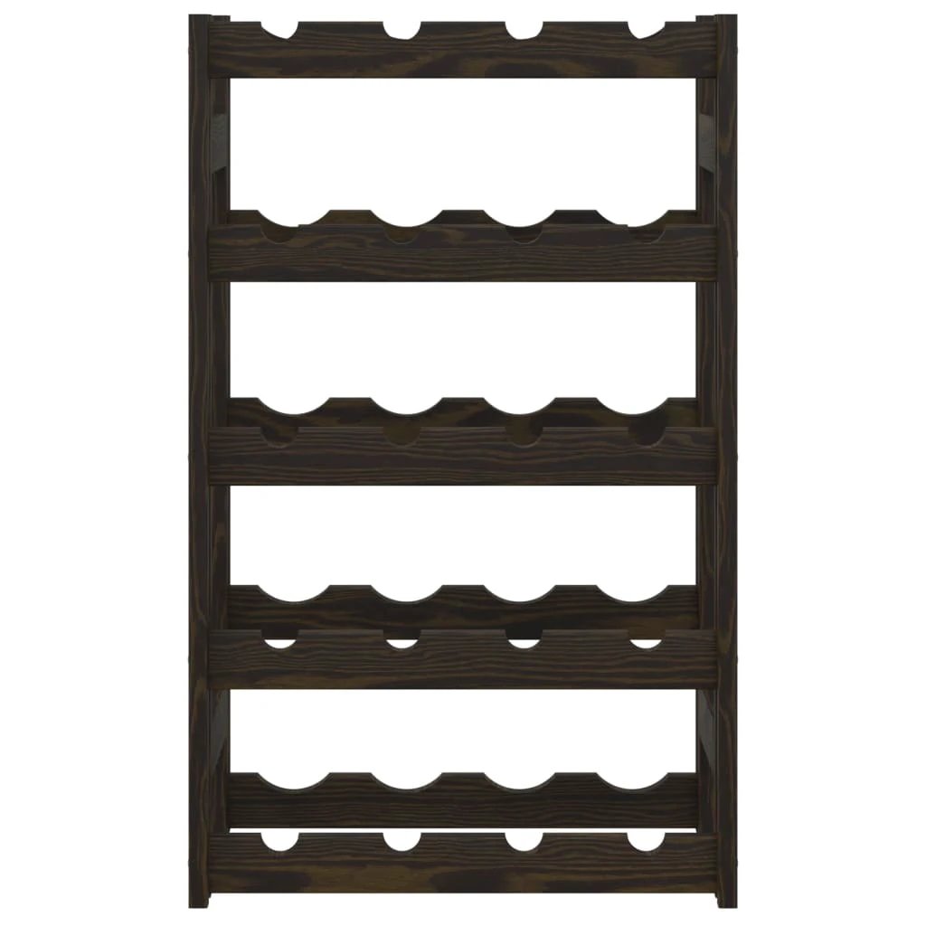 vidaXL vidaXL Wine Rack for 12 Bottles Grey Solid Wood Pine - Wine Rack