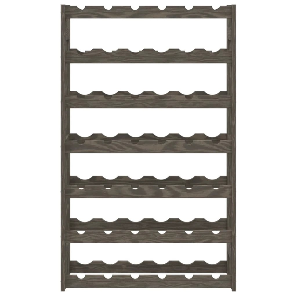 vidaXL Wine Rack for 12 Bottles Grey Solid Wood Pine by vidaXL