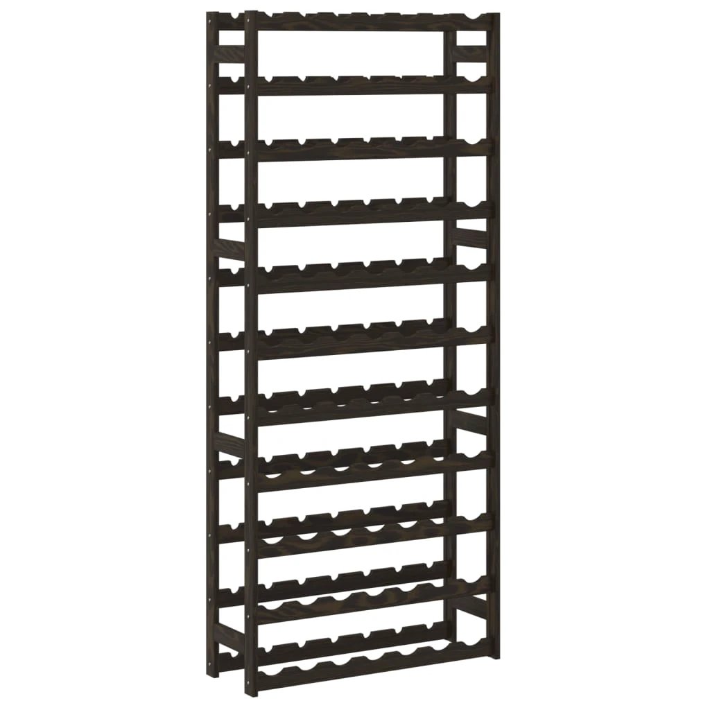vidaXL vidaXL Wine Rack for 12 Bottles Grey Solid Wood Pine - Wine Rack