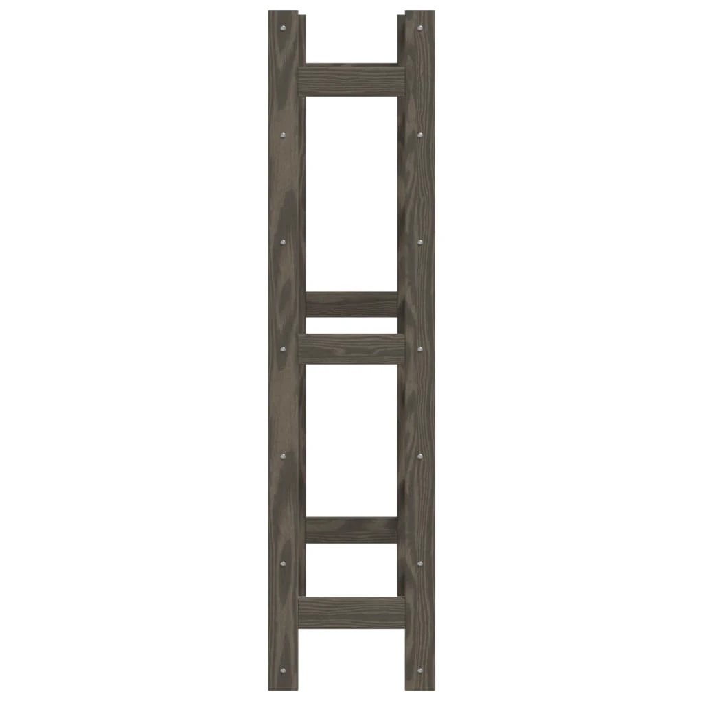 vidaXL Wine Rack for 12 Bottles Grey Solid Wood Pine by vidaXL