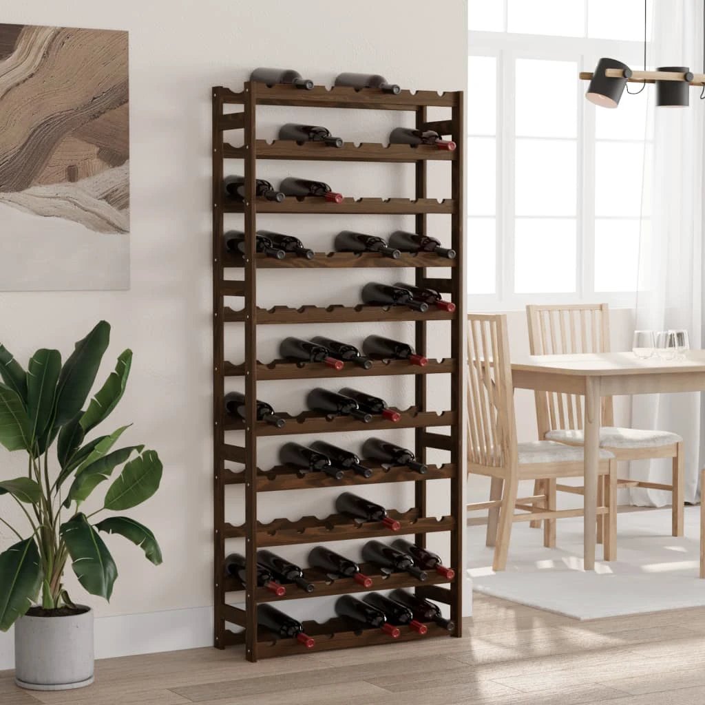 vidaXL vidaXL Wine Rack for 12 Bottles Grey Solid Wood Pine - Wine Rack