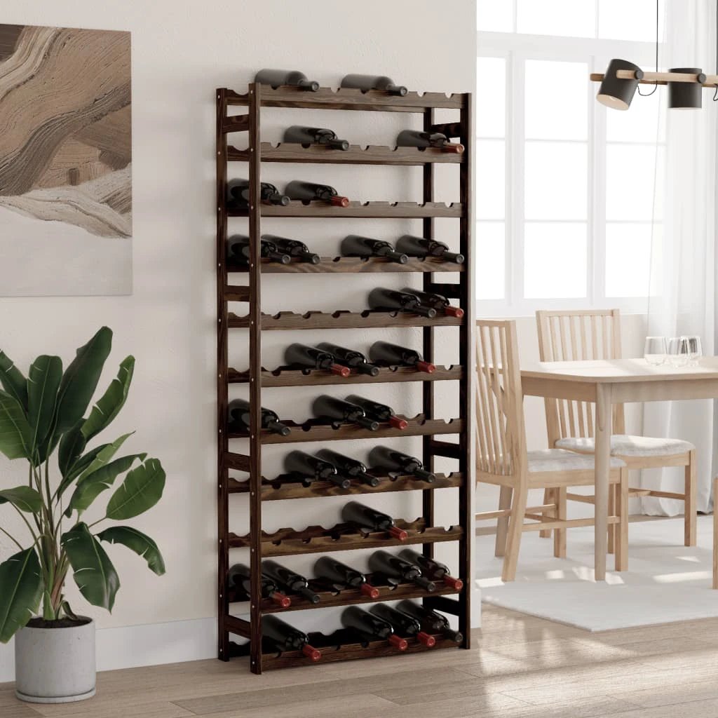 vidaXL vidaXL Wine Rack for 12 Bottles Grey Solid Wood Pine - Wine Rack