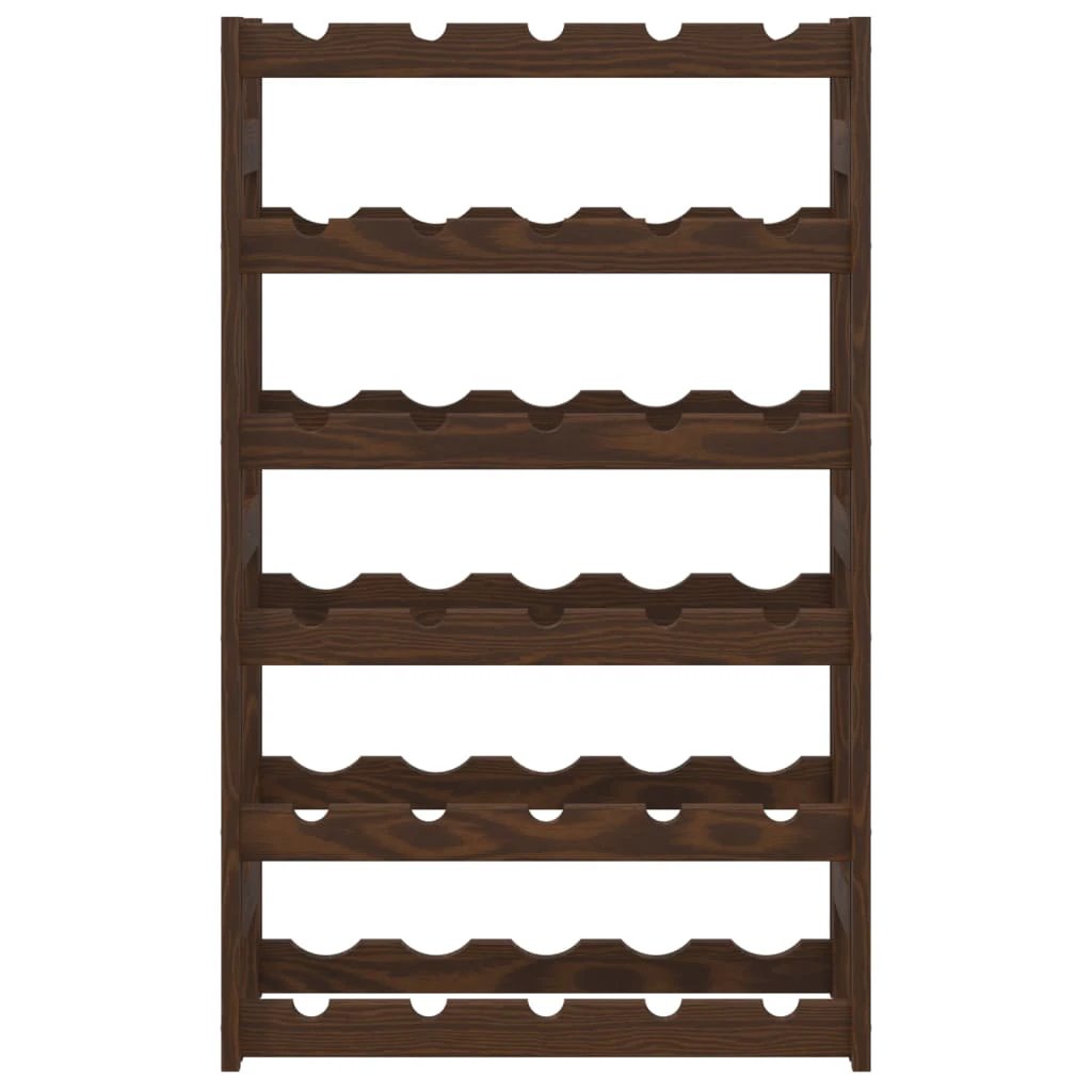 vidaXL Wine Rack for 12 Bottles Grey Solid Wood Pine by vidaXL