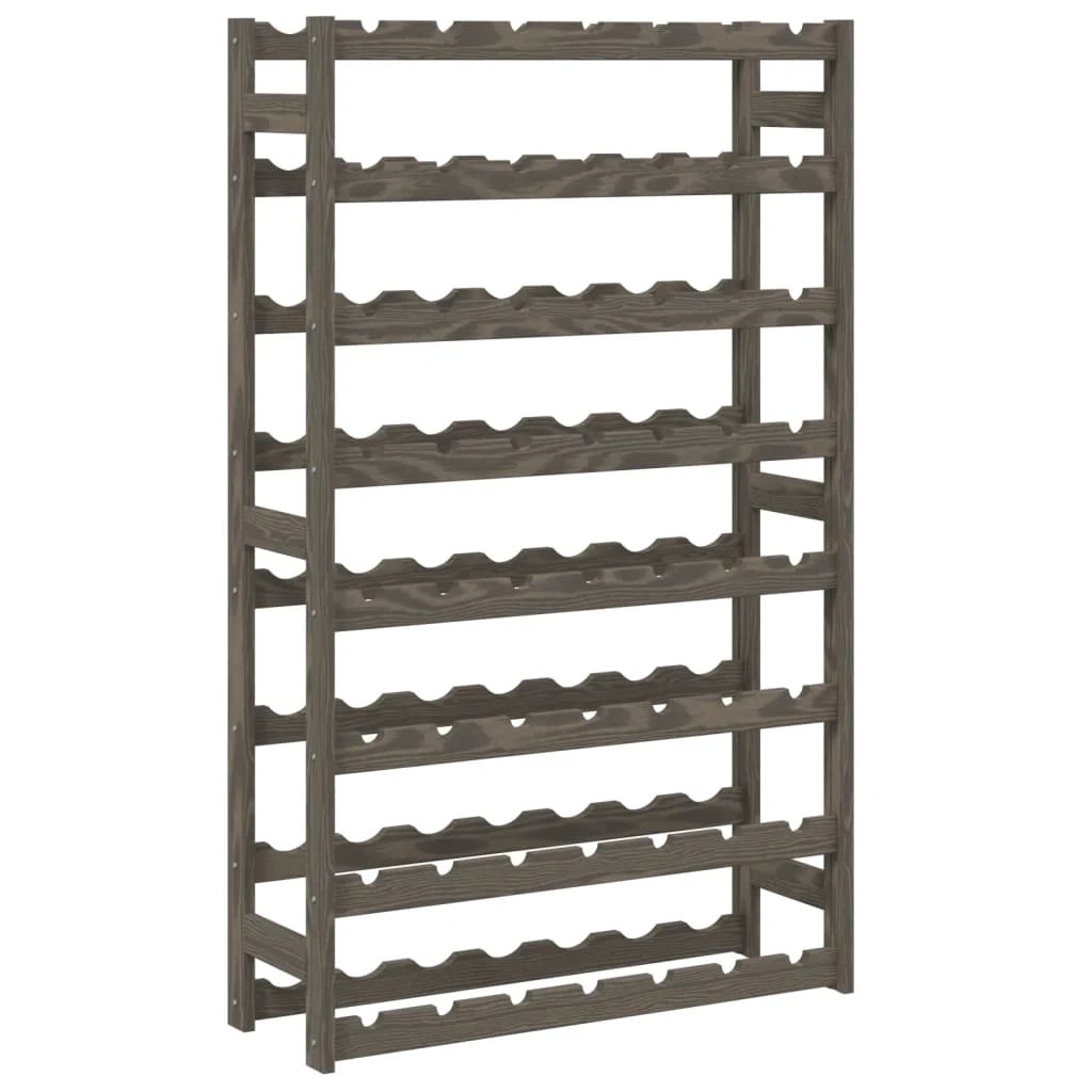 vidaXL vidaXL Wine Rack for 12 Bottles Grey Solid Wood Pine - Wine Rack
